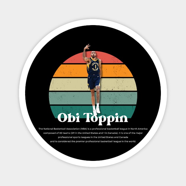 Obi Toppin Vintage V1 Magnet by Gojes Art